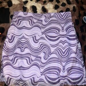 Purple swirl short skirt